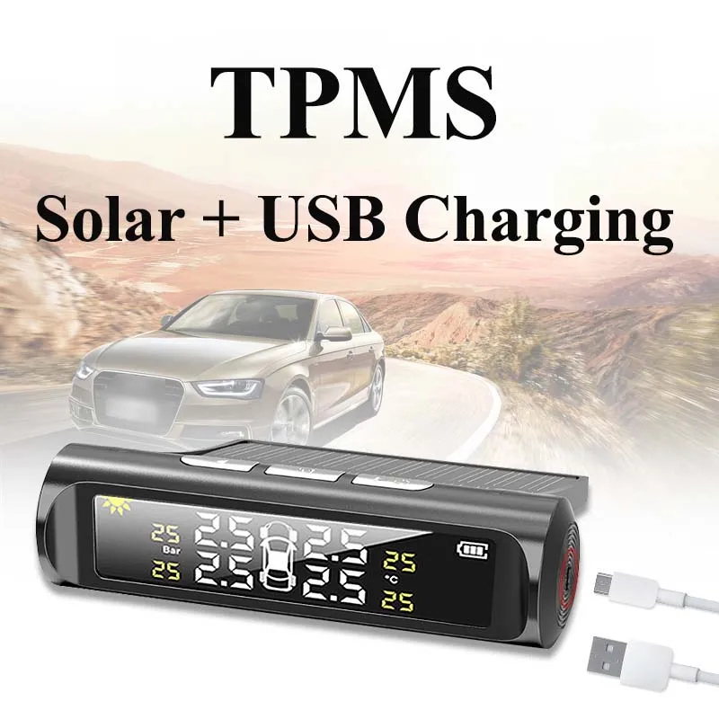 TPMS Car Tire Pressure Motorcycle Sensor Parking Air Vehicle Alarms Android Sensors Kit Monitoring System TPMS Pneumatic For Car