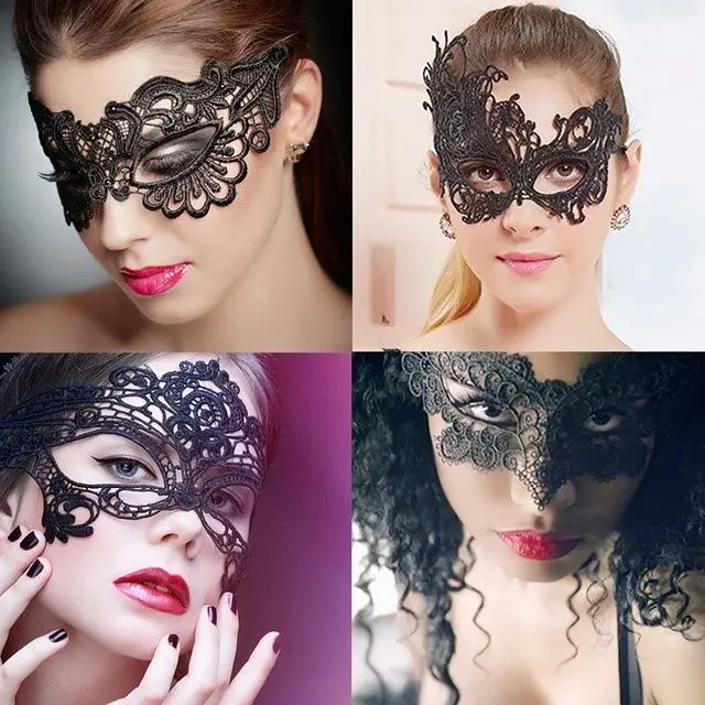 30 Style Sexy Women Hollow Lace Masquerade Face Mask Princess Party Cosplay Prom Props Costume Nightclub Queen Eye Mask Exotic