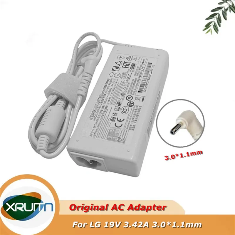 

Original PA-1650-43 DA-48F19 AC Adapter 19V 3.42A 65W Power Supply for LG GRAM 14Z980C 15Z970 15Z980 15U570 15U570-KA50K 3.0*1.0