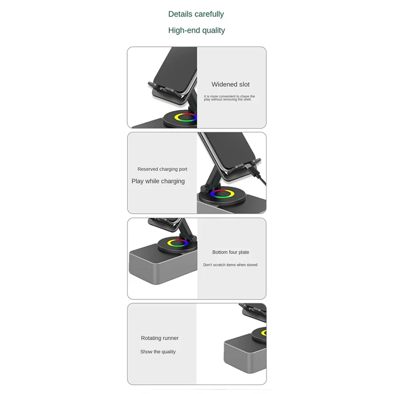 

Classic-Lifting And Rotating Three-In-One Mobile Phone Holder Bluetooth Speaker Mobile Phone Holder With Bluetooth Speaker