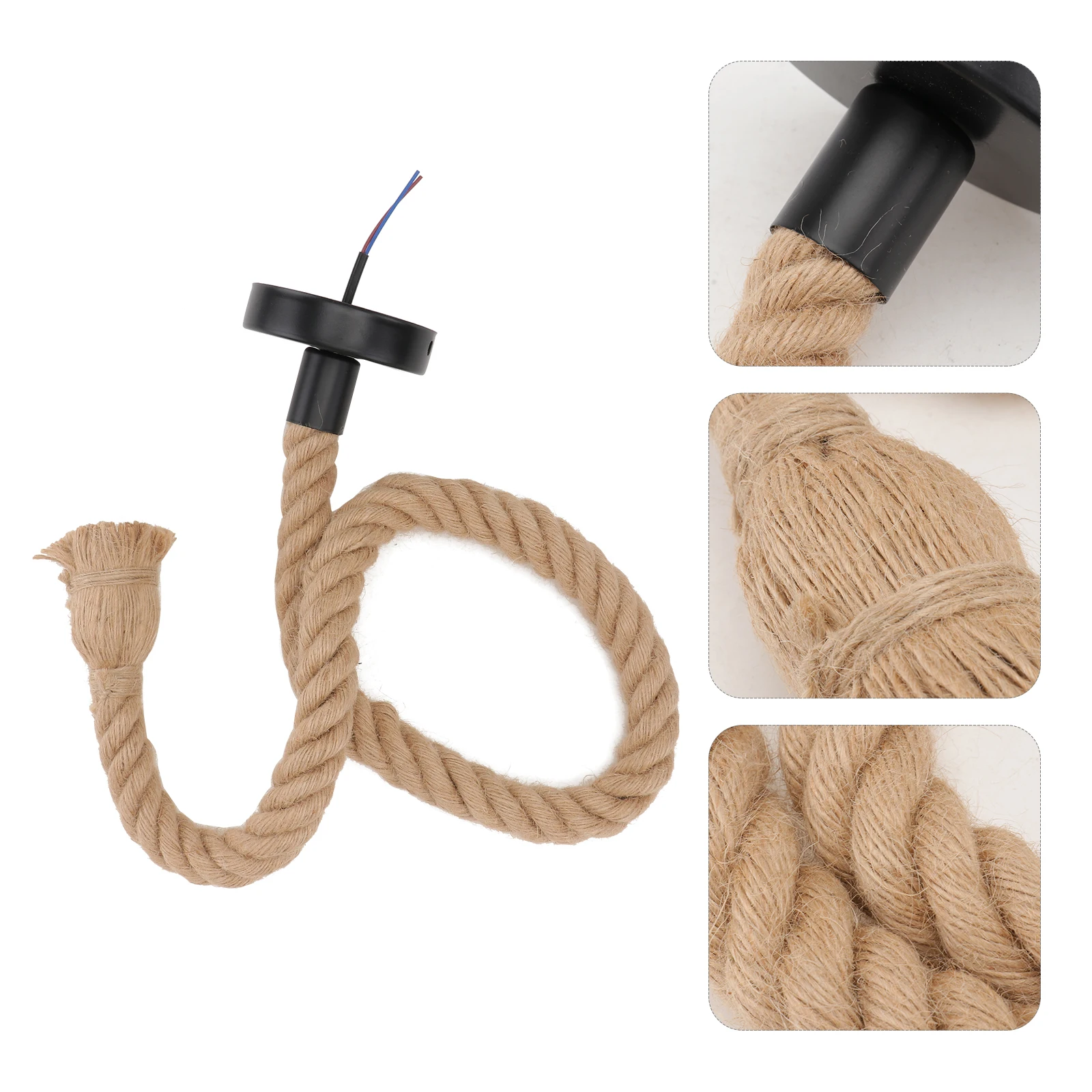 

Hemp Rope Ch Accessories Decorative Lights Plastic Iron Retro Lamp Fixture Light Accessory Ceiling Adornment Twisted Cord