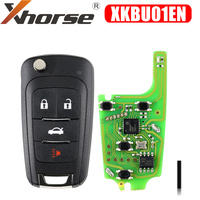 Xhorse XKBU01EN Wire Remote Key for Buick Flip 4 Buttons English Version 1 Piece