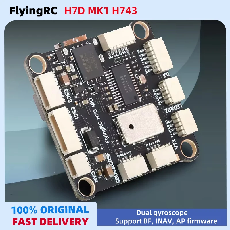 

FlyingRC H7D MK1 H743 FPV Flight Controller FC DPS310/SPL06 Version Support Analog/Digital VTX BF/INAV/AP Firmware For RC FPV
