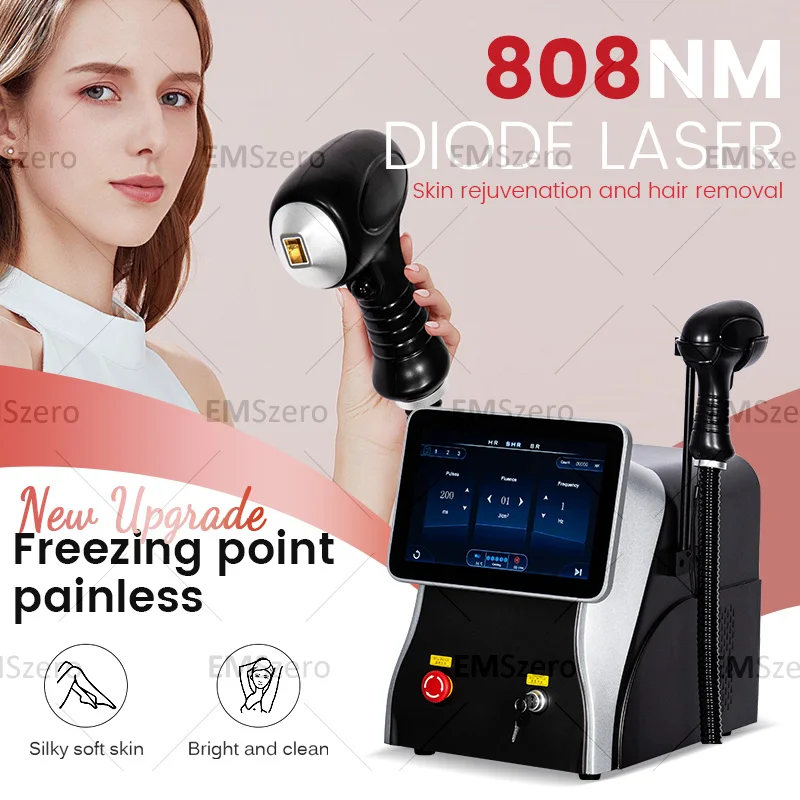 Appareil portable pour enlever les cheveux en continu, laser Diod 3 vagues, épilation rapide, sans oto, dispositif de renouvellement de la peau, pénétration du follicule, 808