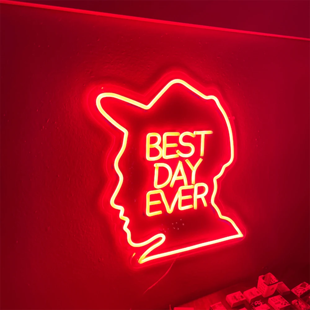 

Best Day Ever Street Rapper Neon Sign Wall Art Home Living Room Bedroom Gaming Room Wall Decoration Gaming Lighting Better Neon