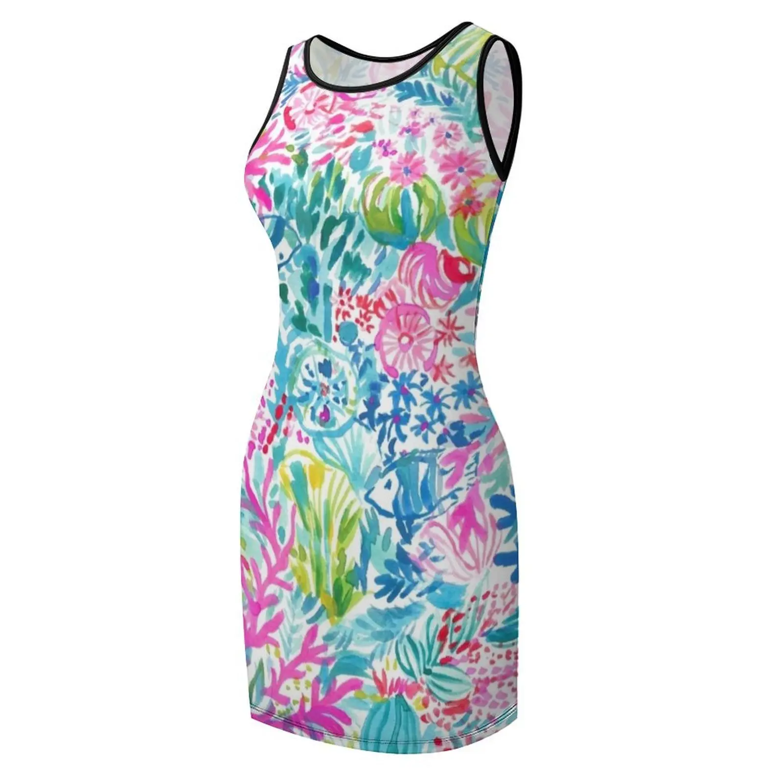 Robe d'été sans manches poisson sous la mer pour femmes enceintes, robe à bandes, robes de mariée pour femmes, robes de bal