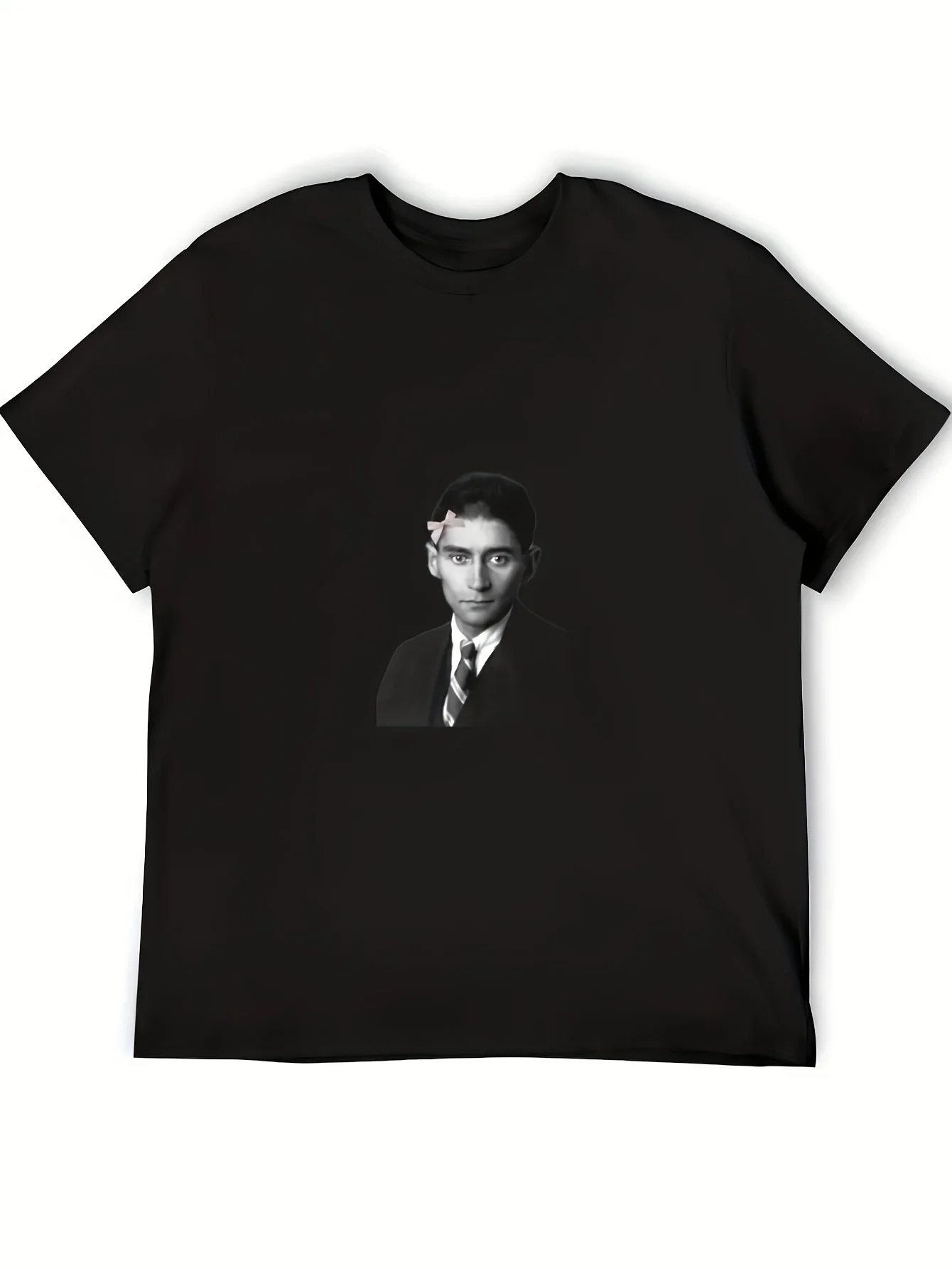2026 Men' & Women' Franz Kafka T-Shirt - Vintage Writer Portrait with Signature Print, Kafka' Face & John Hancock, Breathable Ca