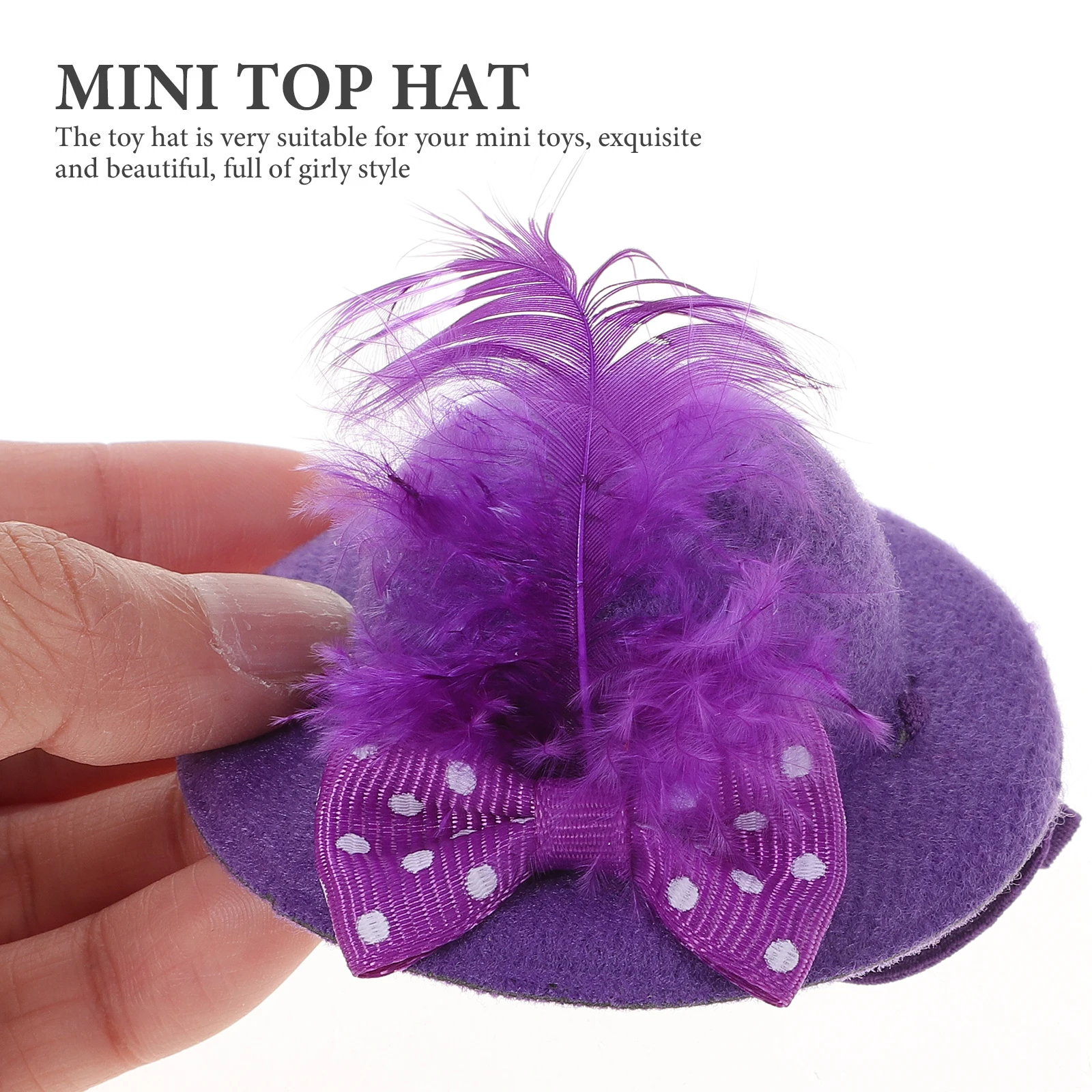 

6 Pcs Mini Hair Accessories Mesh Flower Hat Polyester Miniature Tiny Hats for Crafts