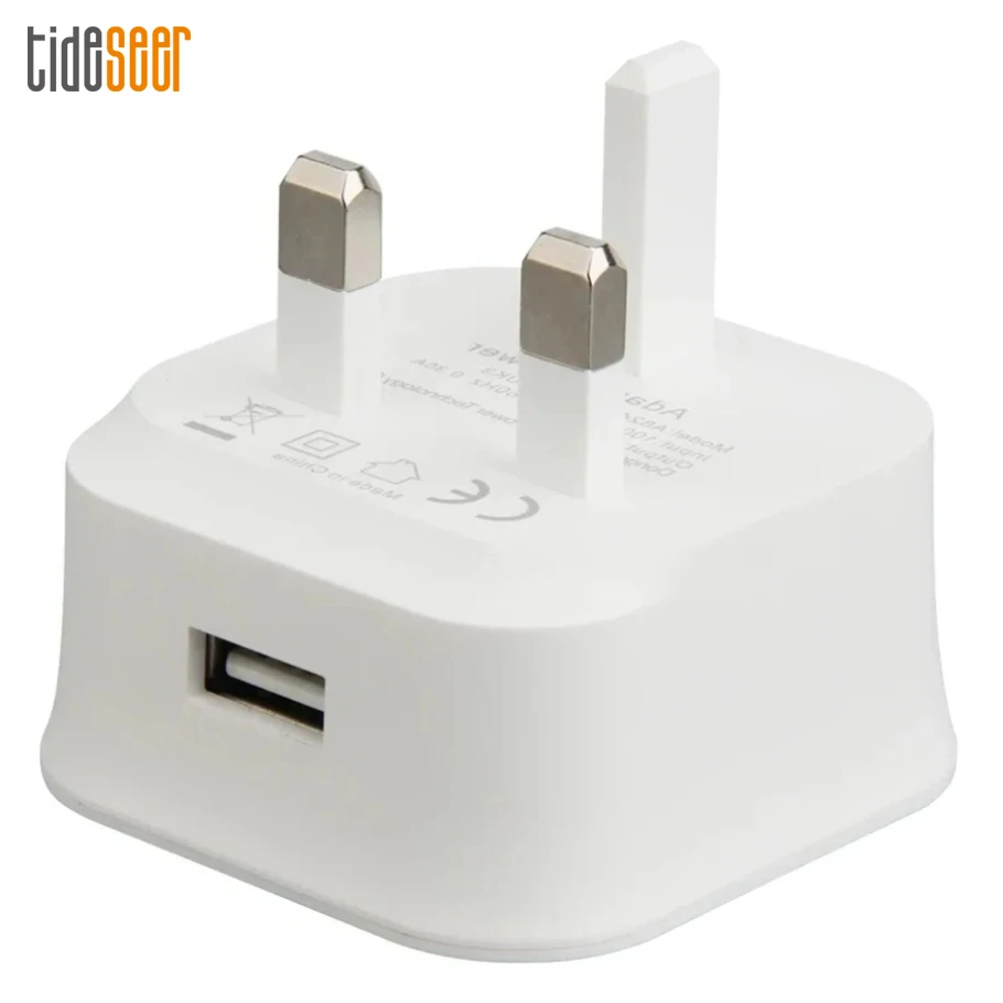 

50pcs 3 Pin UK Plug Single Port 5V 2A Travel AC Power Adapter USB Wall Charger For Smart Mobile Phone Tablet