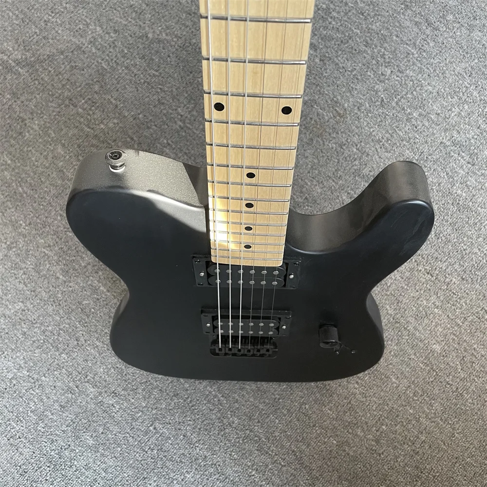 In stock Tele Electric Guitar Flat black  TL Guitar Locking  maple Fingerboard High Quality Factory Direct guitars guitarra