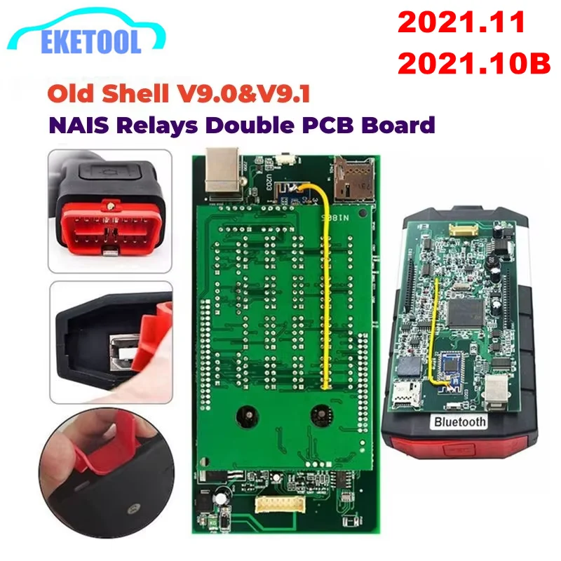 VD150 Bluetooth V9.0&V9.1 Double PCB TCS NEC Relays PRO+ V2021.10B V2021.11 OBDII Diagnosis Scanner Tool Used for Car/Truck