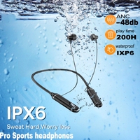 Pro Sports Magnetic Bluetooth Headphones In-ear Neck Strap Headphones 9D Surround Sound Music Headphones With Microphone 2025