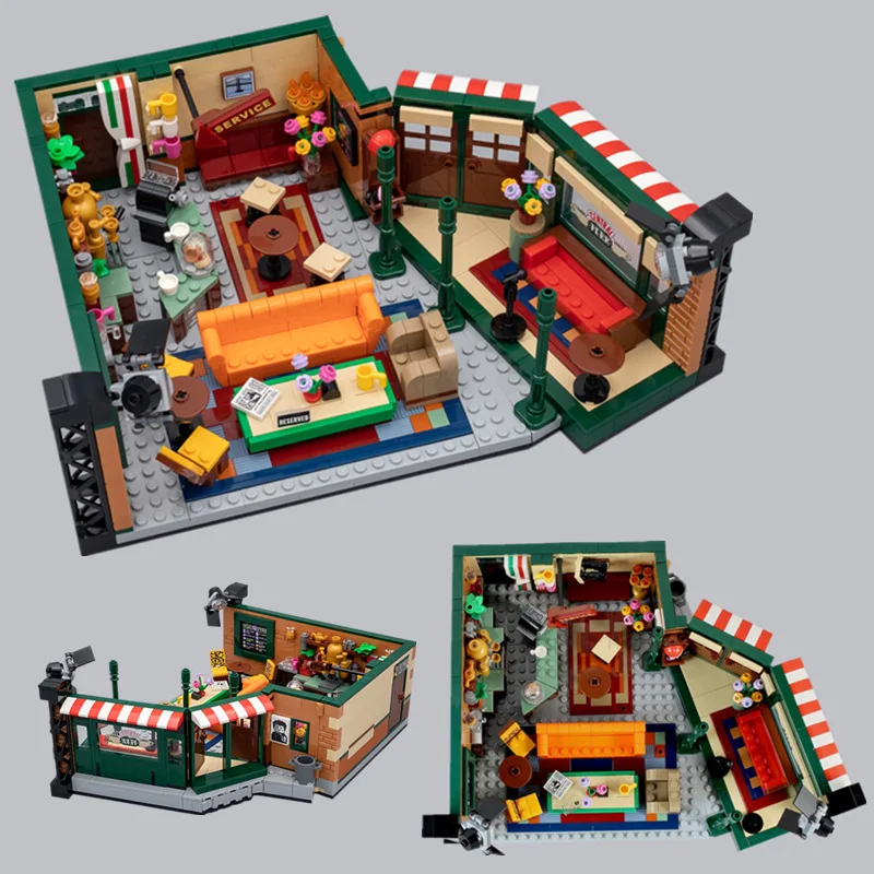 American TV Drama Central Perk Cafe Room Friends House Model Building Block Bricks Toy Gift Kid