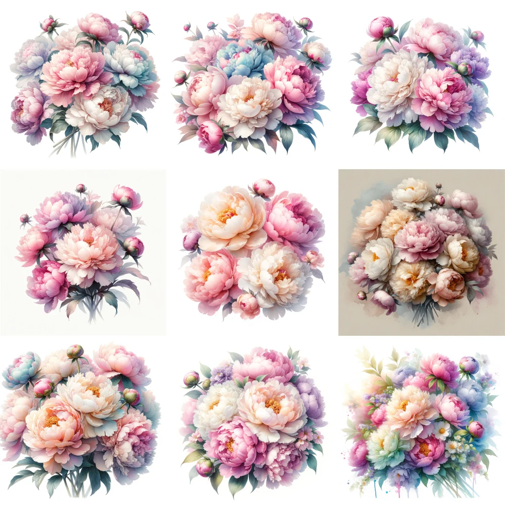 Fiori peonia stampata 11CT punto croce ricamo fai da te Set DMC thread Craft Hobby Handmade Handmade handwork filo interdentale promozioni