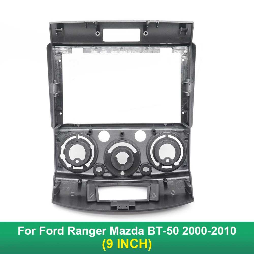 2 Din 9 Inch Car Radio Installation DVD GPS Mp5 ABS PC Plastic Fascia Plane Frame for Ford Ranger Mazda BT-50 2000-2010 Dash Kit