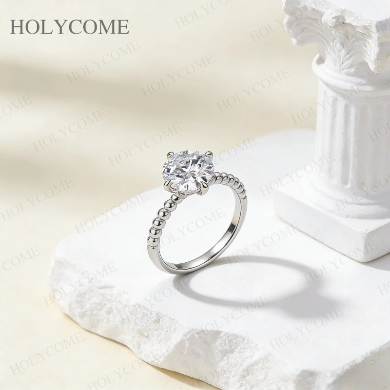 

4-Prong Moissanite Engagement Ring 2CT&3CT 925 Sterling Silver D Color VVS1 Solitaire Wedding Promise Ring Luxury Jewelry Gifts