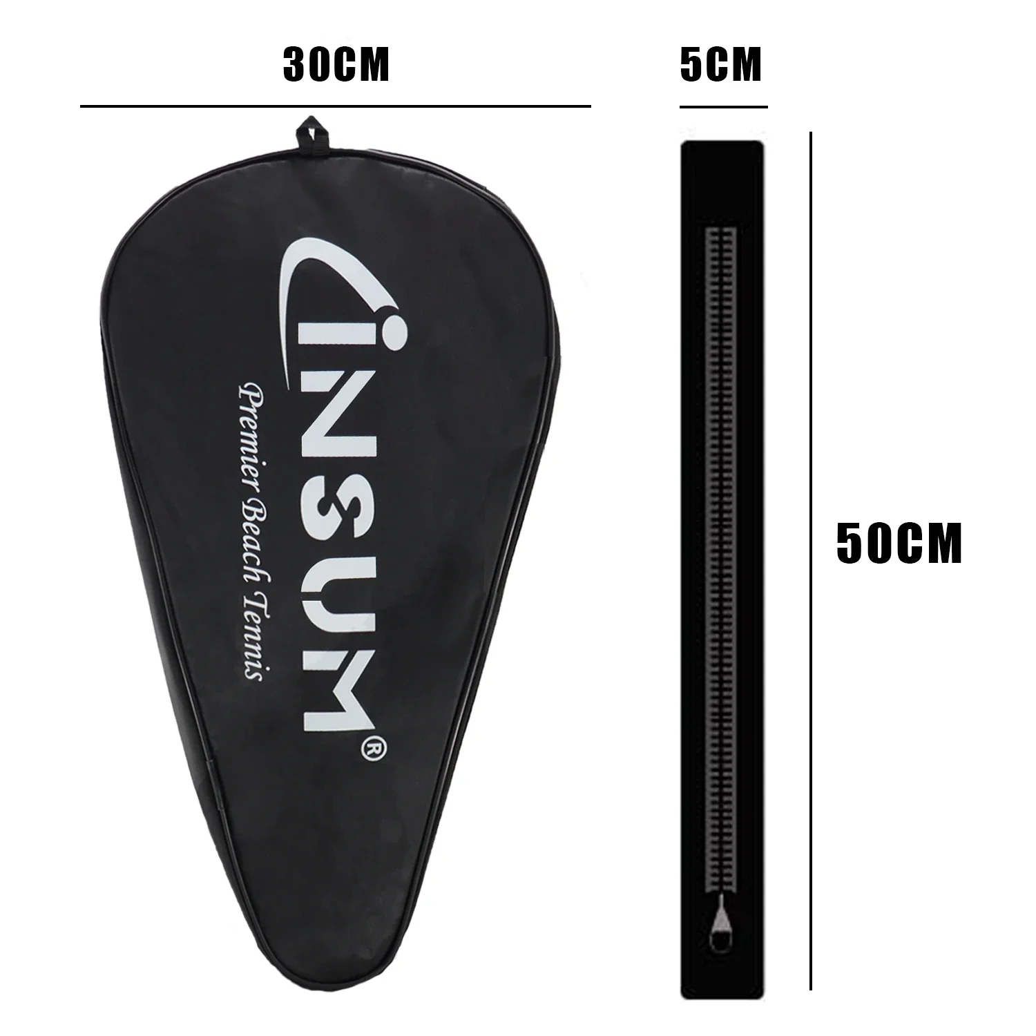 Insum Beach Tennis Paddle Cover Durable Material Fits All Shapes Single Paddles Bag Beach Tennis Racket Protective Shoulder Bag