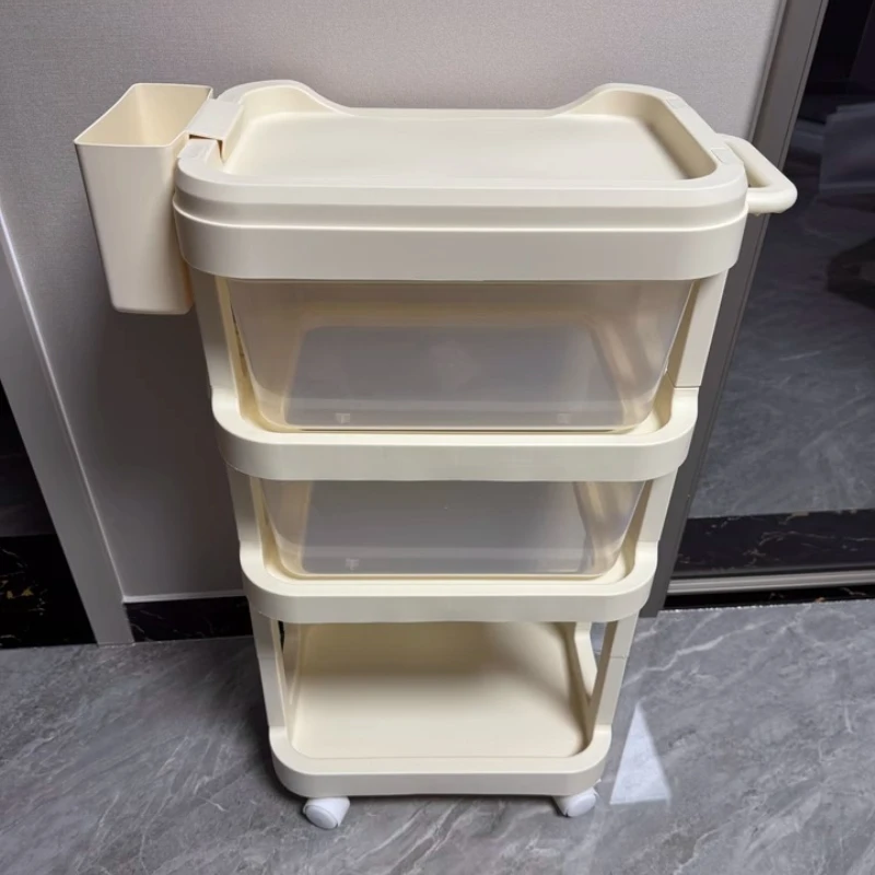 

Multi-layer Rolling Baby Cart Movable Nursery Storage Organizer Multifunctional Debris Storage Holders Living Room Snack Rack