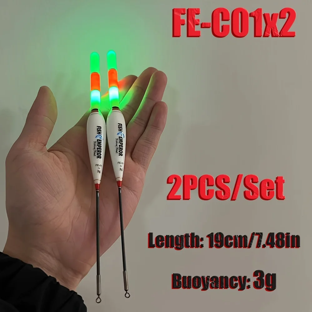 2 stücke Nacht Angeln Elektronische Float Große Auftrieb Boje Led Leucht Cr425 Sommer Leucht Angeln Getriebe Angeln Getriebe 2024 Neue