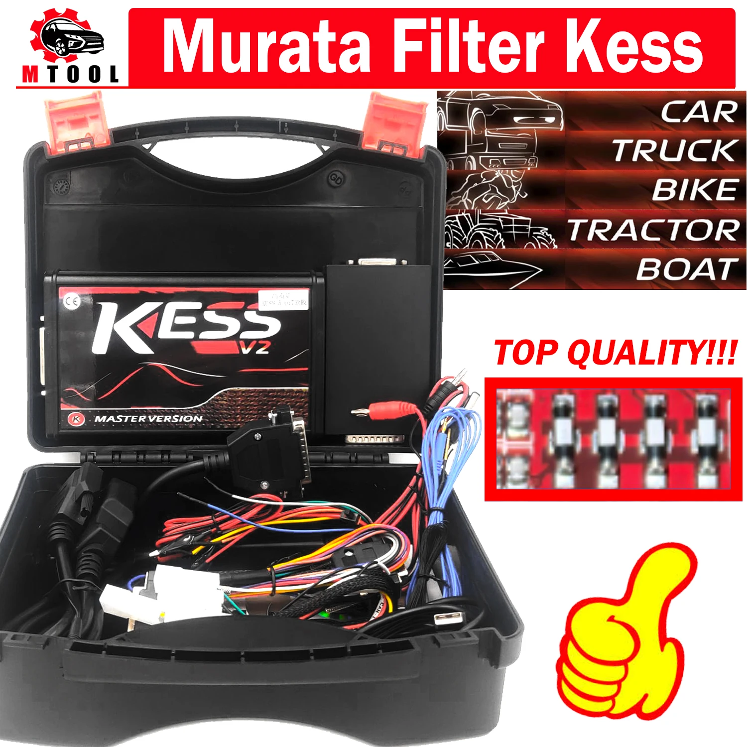 

Фильтр Murata V2.8 KESS V5.017 KTAG V7.020 2.25 EU Red OBD Диагностический программатор ECU Автомобиль Грузовик Велосипед Лодка Трактор ЭБУ Чип Тунтин