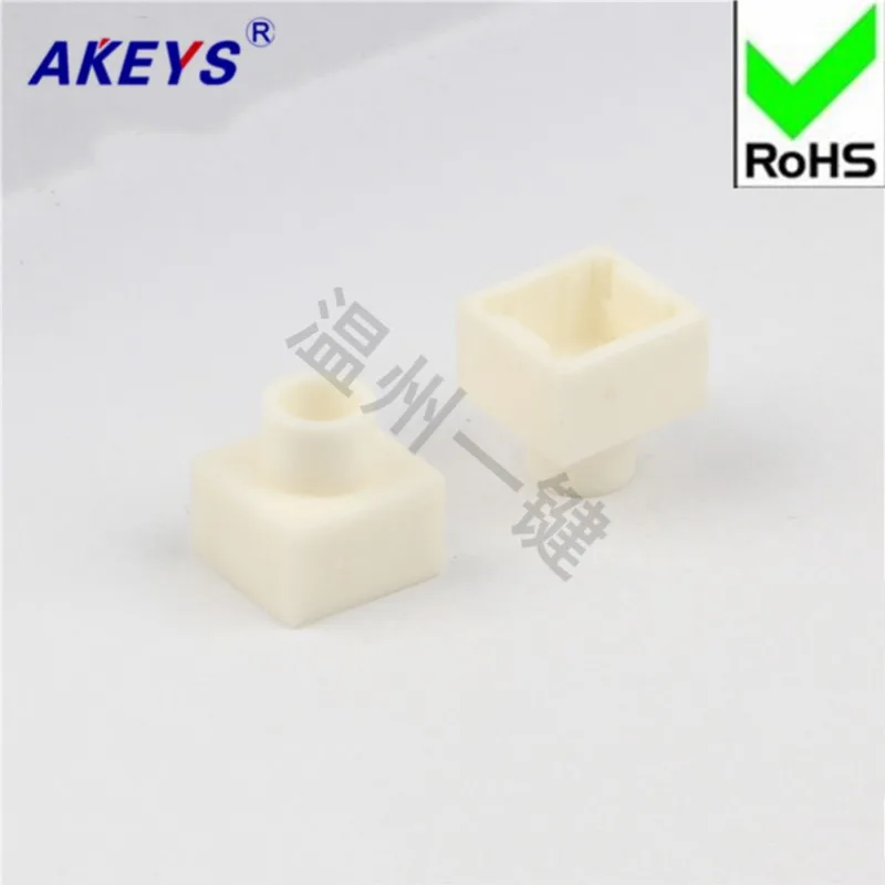 100 pcs  A43 Small cap cover micro-touch switch 6 * 6 hat black and white square key cap 6.2 * 6.2 * 3.5