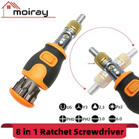 8 in 1 Screwdriver Set Professional Hand Tool Angle Ratchet Multi-angle Two-way Screwdriver Set Hidden Drill Bit