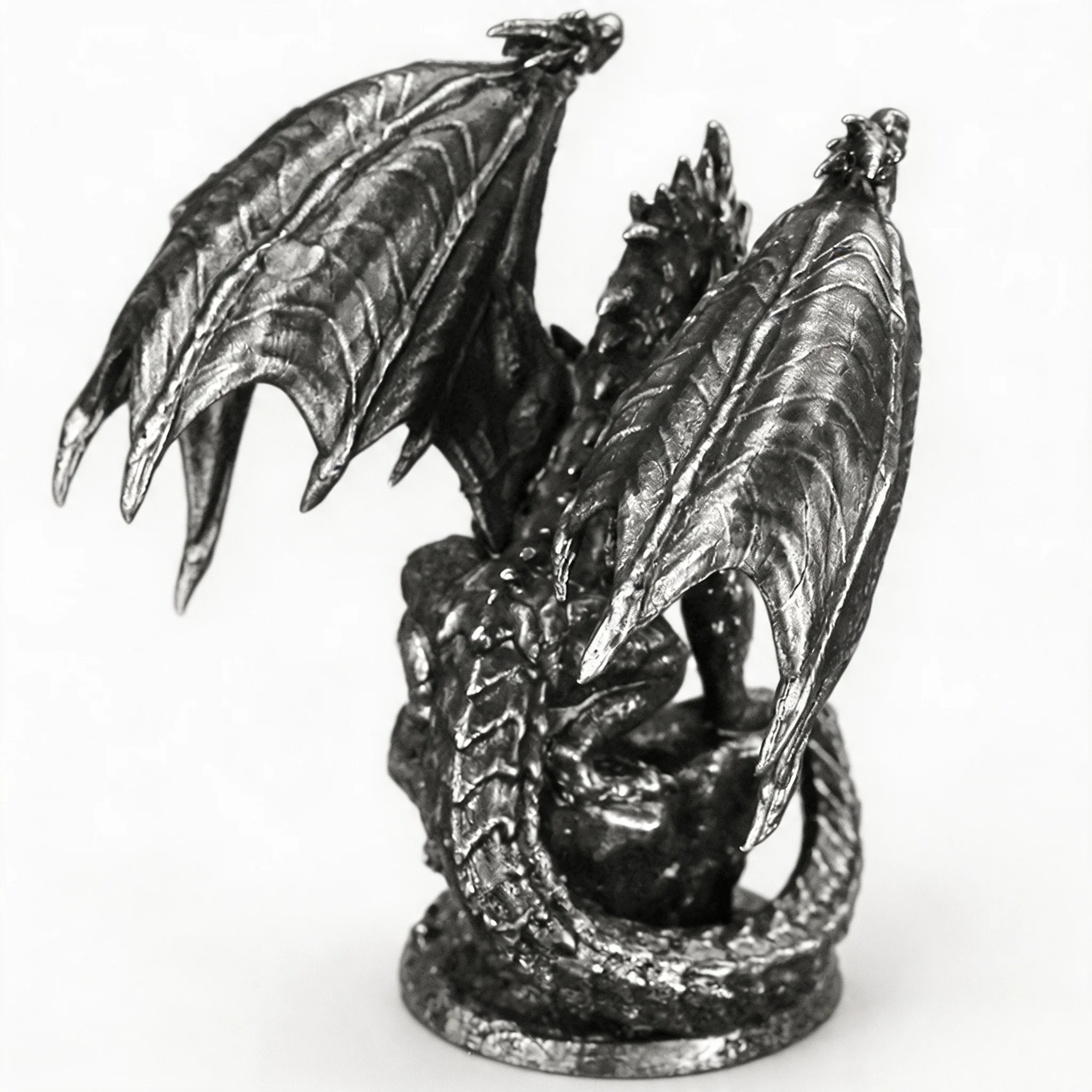 Copper Ancient Evil Dark Dragon Metal Soldier Model Desktop Ornament Action Figure Miniatures Gifts