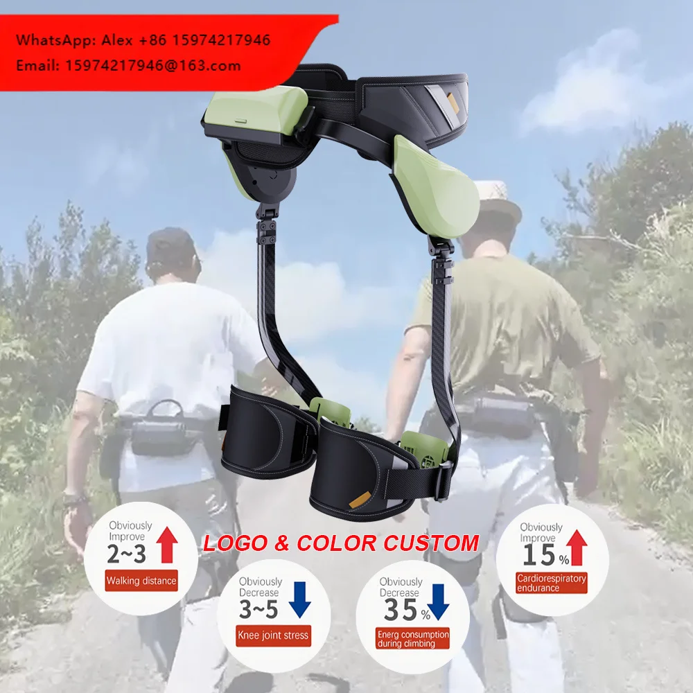 Ultra Lightweight AI Exoskeleton Electric Carbon Fiber Power Suit Robotic Legs Assistant For Walking Hiking Gear Accessories