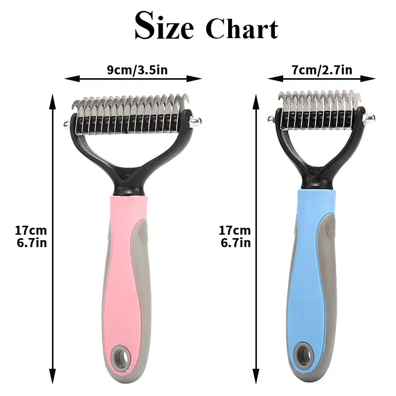 Dog Cat Hair Removal Comb Cats Brush Grooming Tool Puppy Hair Shedding Trimmer Combs Pet Fur Trimming Dematting Deshedding Brush