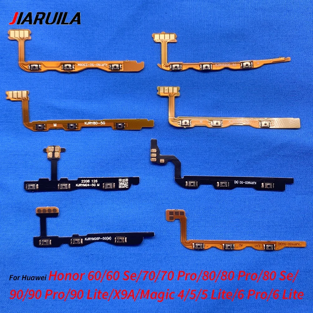 10 PCS Power Switch On/Off Button Volume Key Button Flex Cable For Huawei Honor 60 60 Se 70 70 Pro 80 80 Pro 80 Se 90 90 Pro