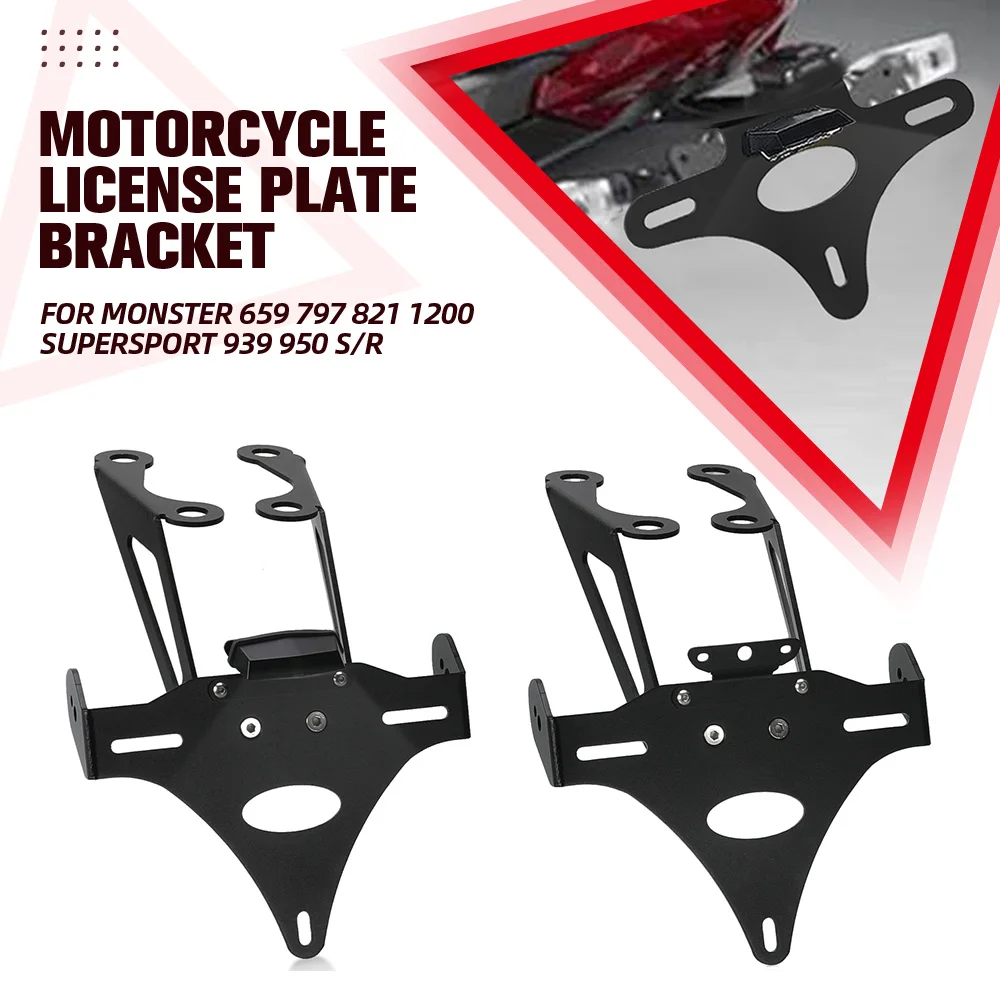 

Motorcycle License Plate Holder Tail Light Bracket Fender Eliminator For Ducati Monster 659 797 821 1200 Supersport 939 950 S/R