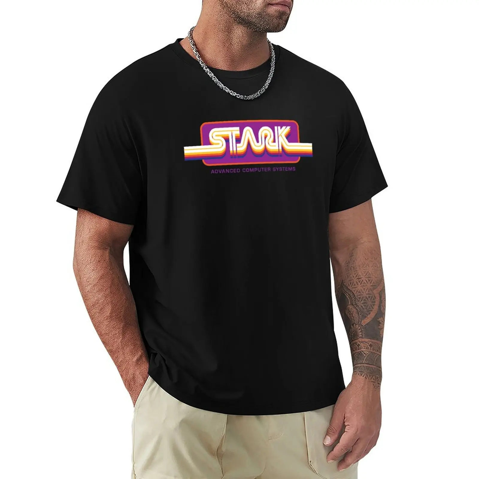 1980s Stark Technologies computer graphics T-Shirt Breathable Travel T-Shirt