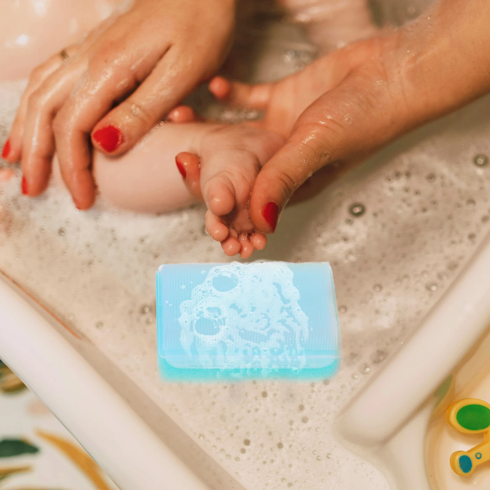 

5pcs Tactile Training Sponge Brush Baby Hair Cleaning Tools Bath Brushes Sensory Soft Scalp Scrubber Newborn Sponges