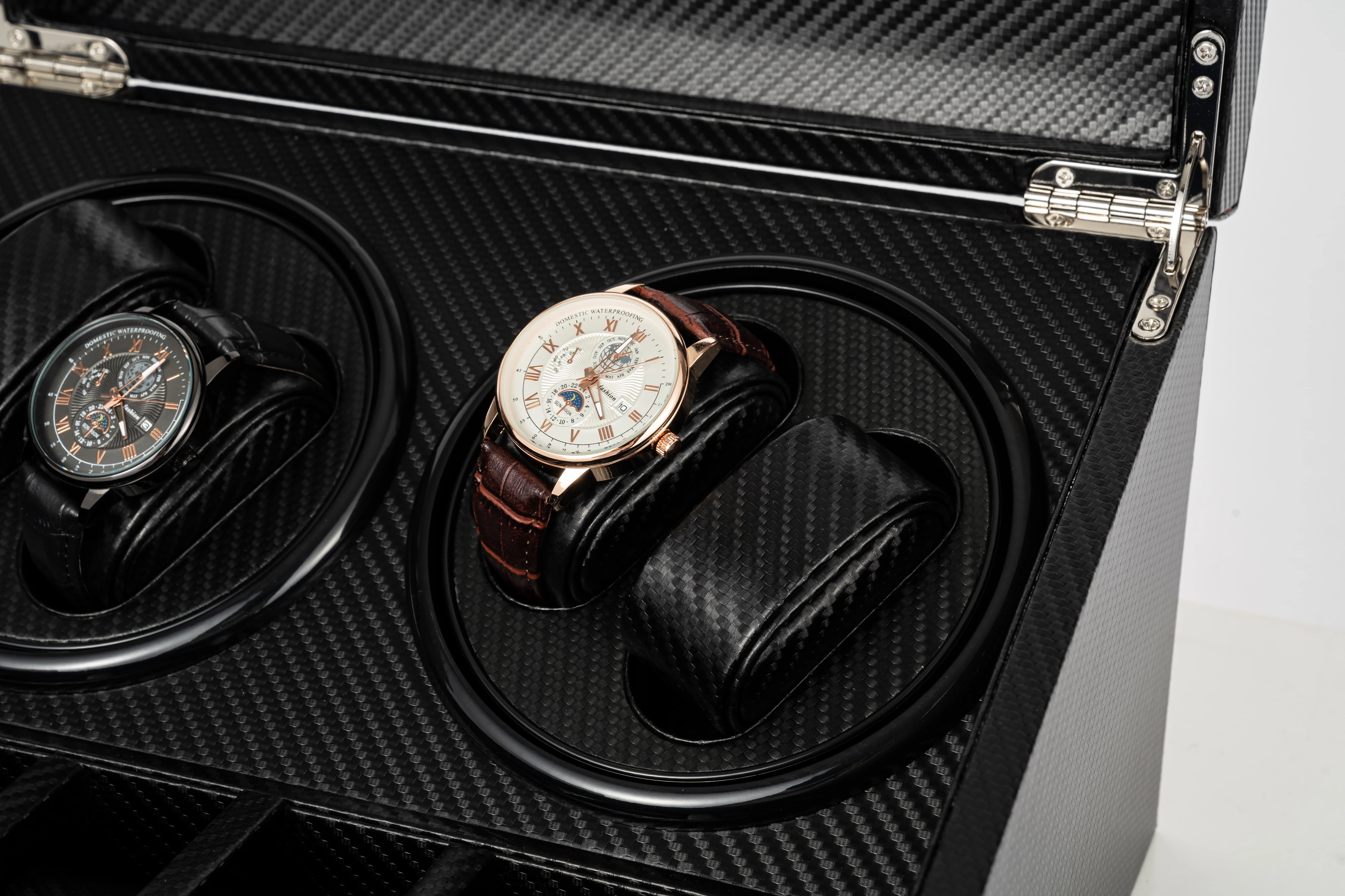 Scatola per orologi rettangolare Scatola per orologi con vernice per cottura al pianoforte Scatola in fibra di carbonio