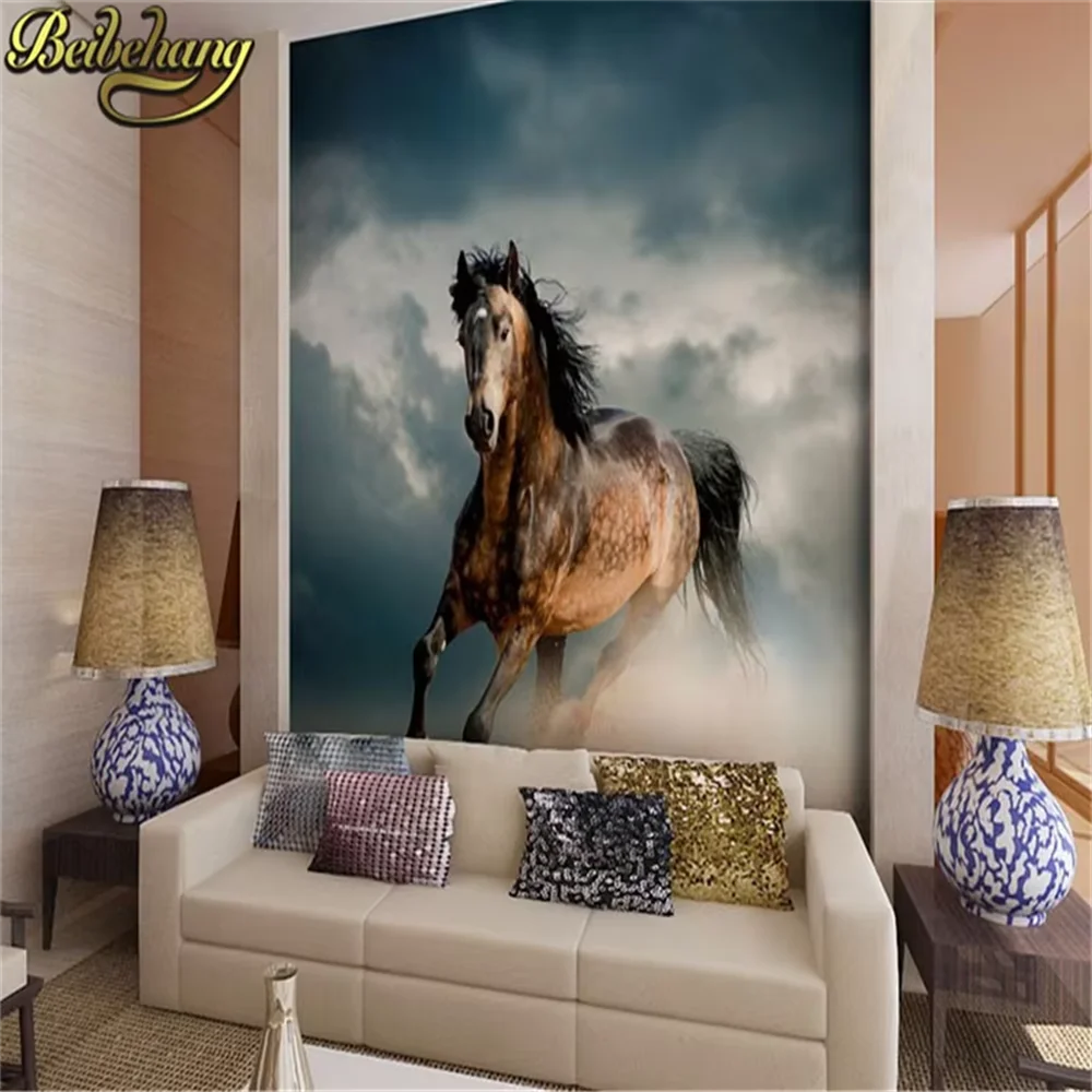 

Custom horse runing photo wallpaper for living room papier peint parede papel de parede listrado ceiling murals wall paper