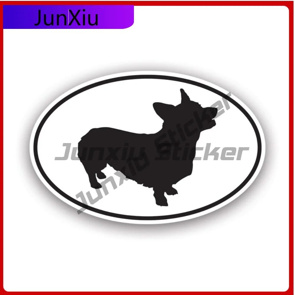 

Pembroke Welsh Corgi Euro Oval Sticker Creative Decals Dog Canine Pet Wales Auto Decor Car Sticker Vinyl Decal Waterproof