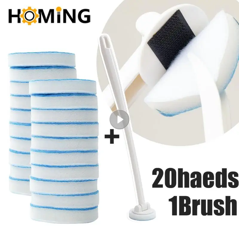 1set Long Handle Wall Brush Removable Household Bathroom Floor Bathtub Brushes Ceramic Tile Sponge Cleaning Brush Multi-Function