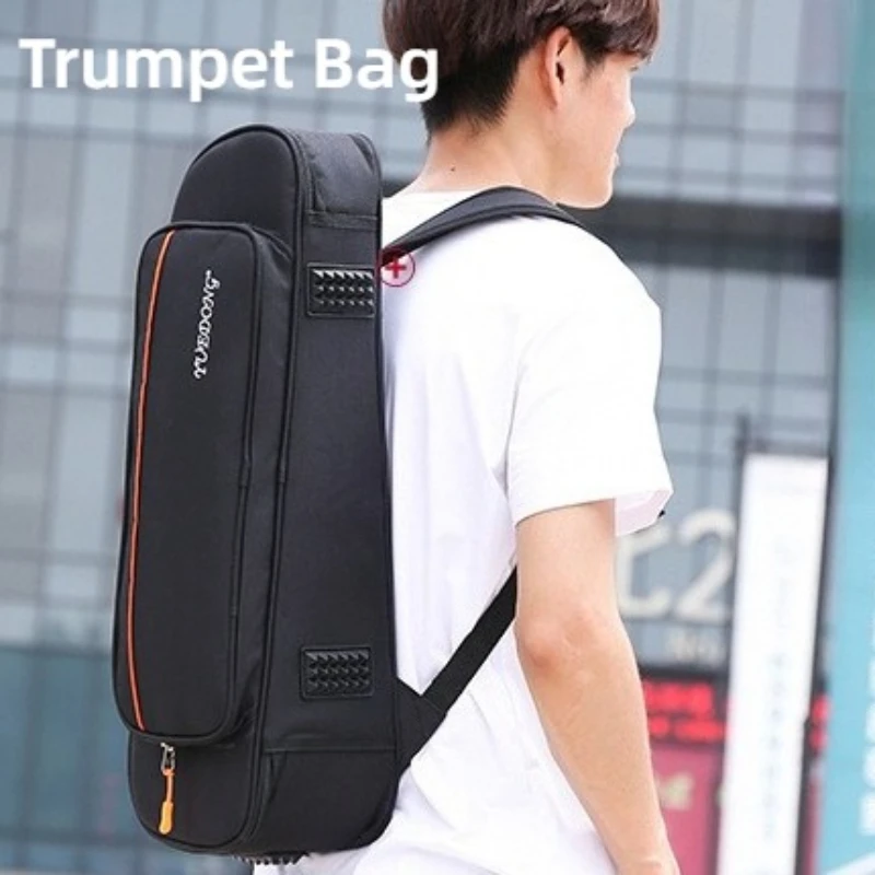 

Nylon Lightweight Trumpet Bag Portable Shoulders Waterproof Scratch-proof Durable Trumpet Bag Musical Instrument Accessories