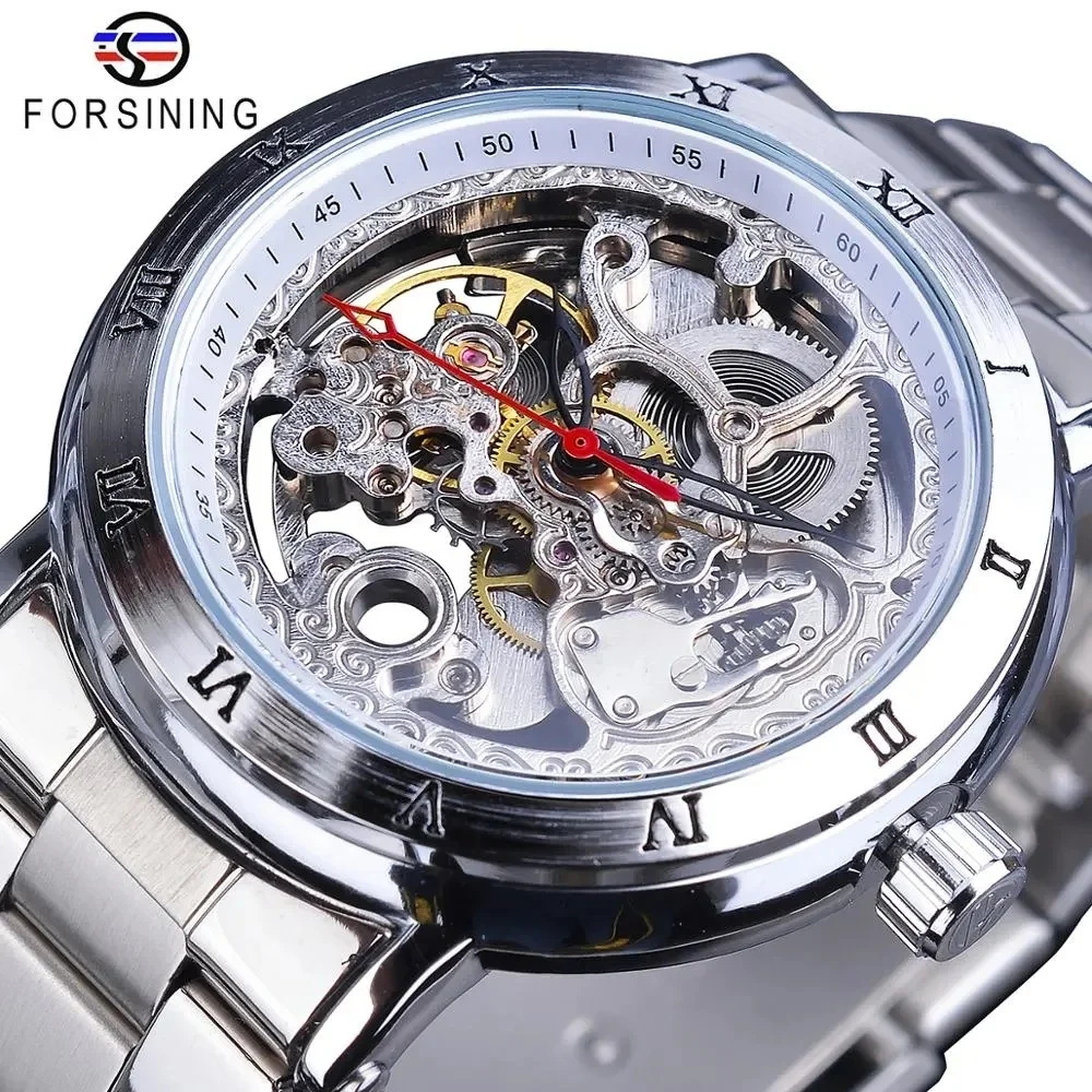 FORSINING 208C New Automatic Watch For Men Luxury Hollow Hip Hop Watches Male Mechanical Clock reloj automático de hombre