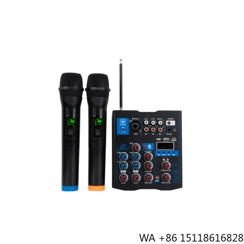 Recording Karaoke, Small Home KTV with Dual Microphones, Microphone, Bluetooth, Reverb Effect, Mixing Console