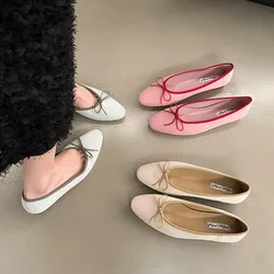 2024 primavera nuove donne di marca scarpe basse moda punta tonda poco profonda Slip On ballerine scarpe morbide tacco piatto rosa vestito scarpa da balletto