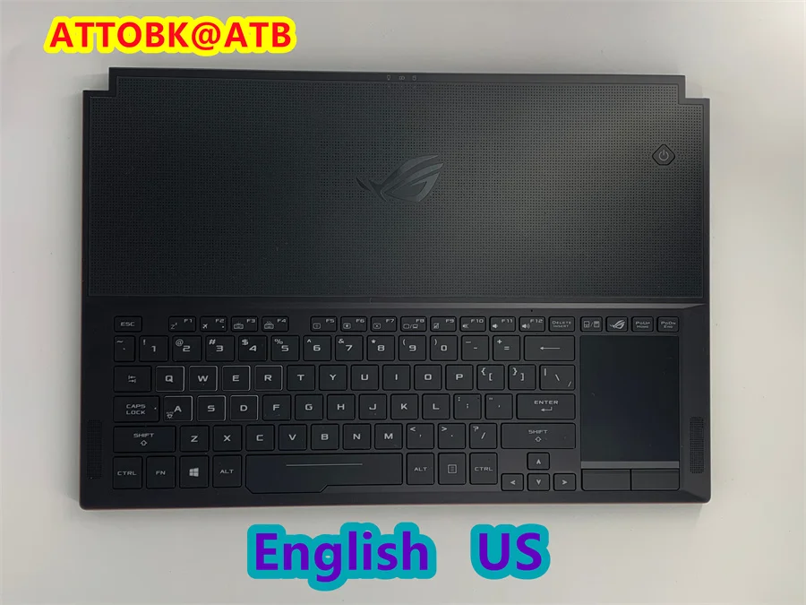 Imagem -03 - Teclado para Notebook Russo Inglês sp Latino para Asus Rog Zephyrus Gx501 Gx501v Gx501vsk Gx501vi Gx501vik Retroiluminado com Tampa c Novo