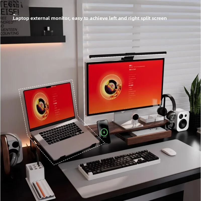 Z3 Pro وحدات مراقب الناهض الخشب الصلب سطح المكتب مصعد حامل شاشة الكمبيوتر حامل مريح مكتب عمل منظم النظام #2