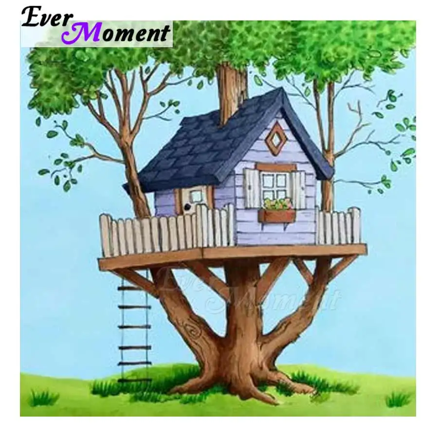 

House Full Square Drill Mosaic Picture Of Rhinestone Ever Moment Diamond Painting 5D DIY Diamond Embroidery Decoration ASF1449