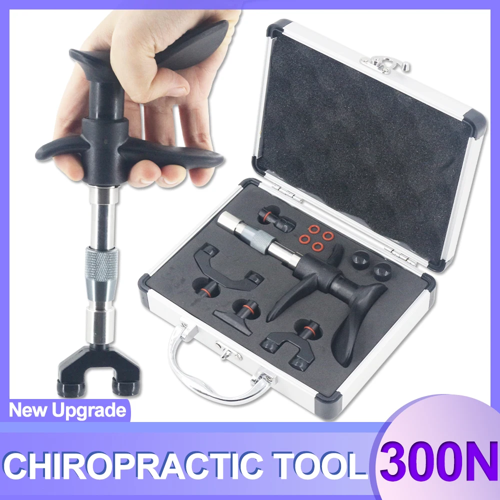 Chiropractic Adjusting Tools For Pain Relieve Care Massage Relaxation 300N Chiropractic Instrument 4 Head Correction Gun