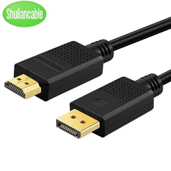 SHULIANCABLE DisplayPort to HDMI Cable, High Speed Gold Plated 4K DisplayPort (DP) to HDMI Cable Compatible for Lenovo, Dell, HP