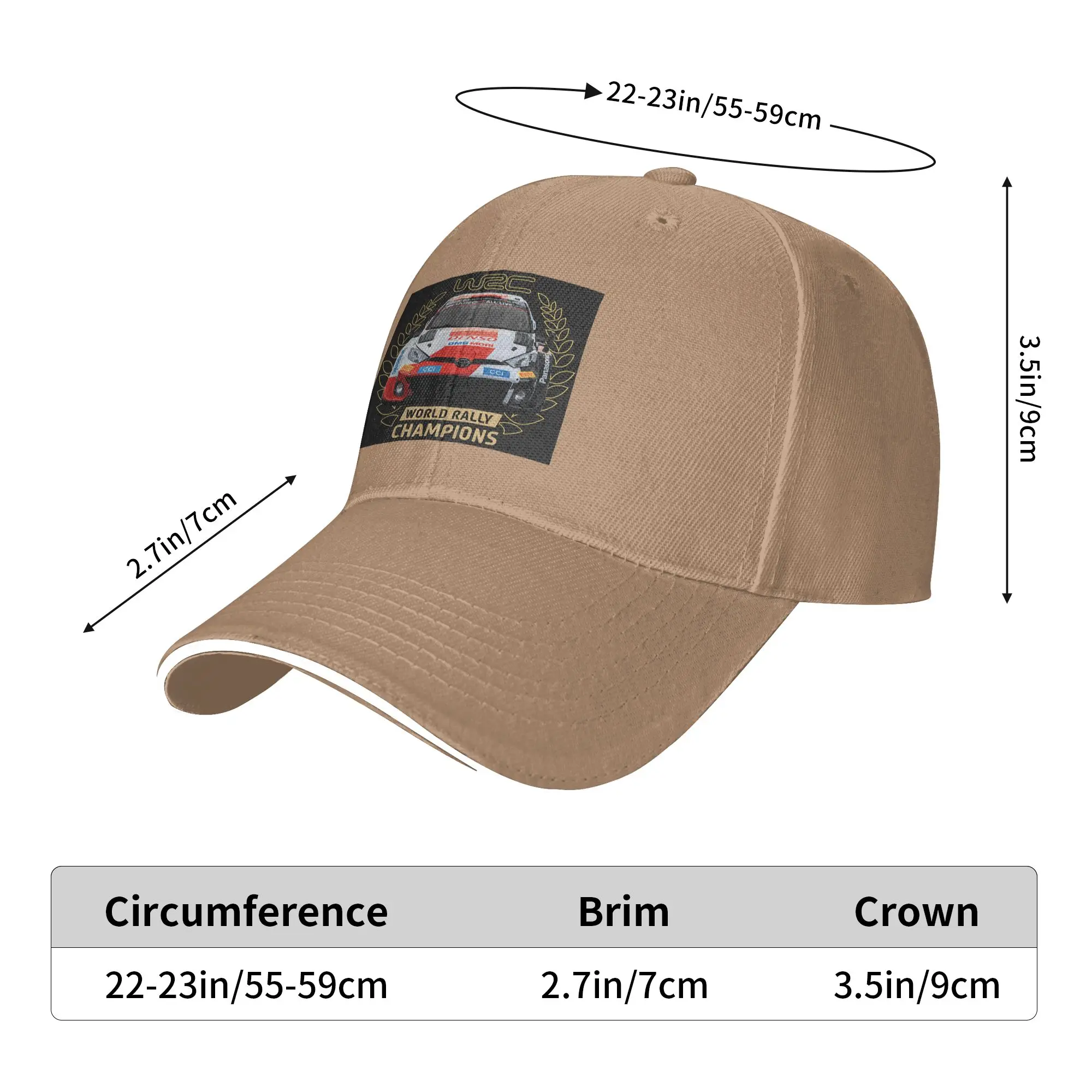 World Rally Championship WRC Cap Casual Baseball Caps Adjustable Hat Hip Hop Summer Unisex Baseball Hats Customizable