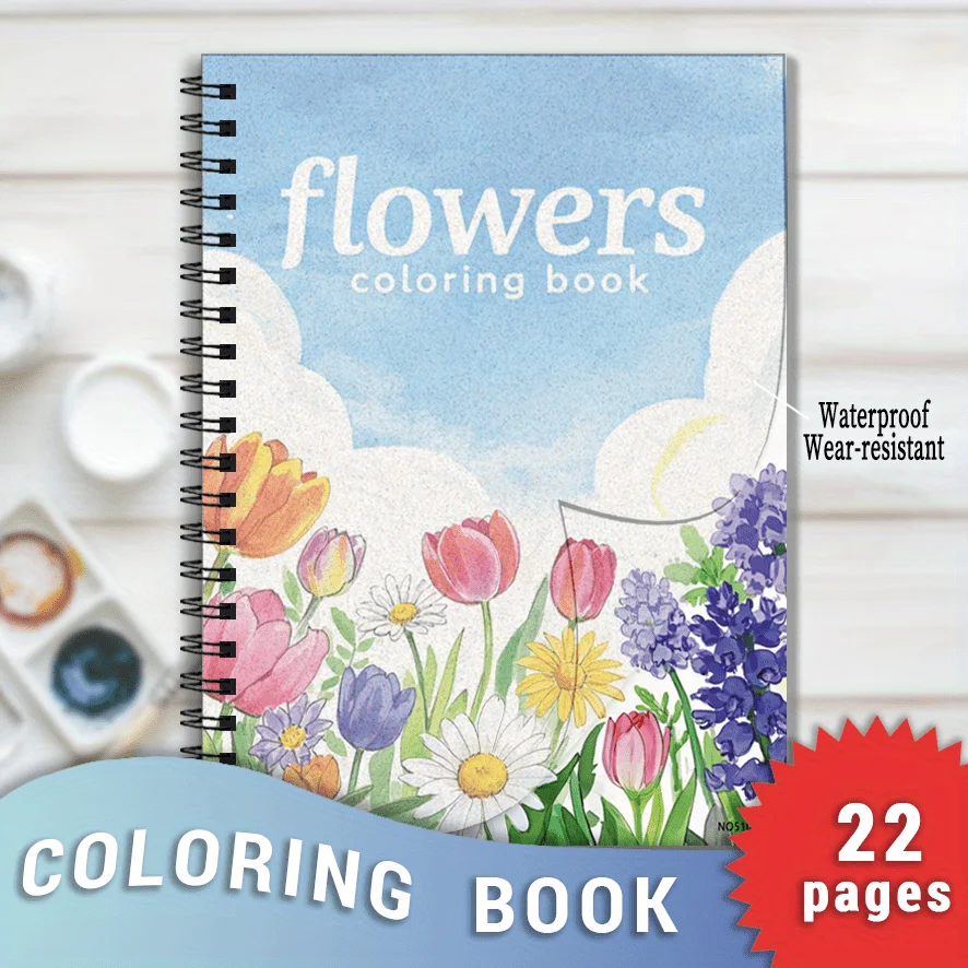 

Unzip Flower Stress Relief Coloring Book - 8.3x11.2 Inch Art Therapy Anxiety Relief Illustrations for Adults And Kids