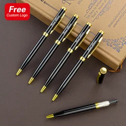 Custom Logo Ball Point Pen Personalized Advertising Lettering Engraved Name Gift Ballpoint Pen School Stationery Office Supplies