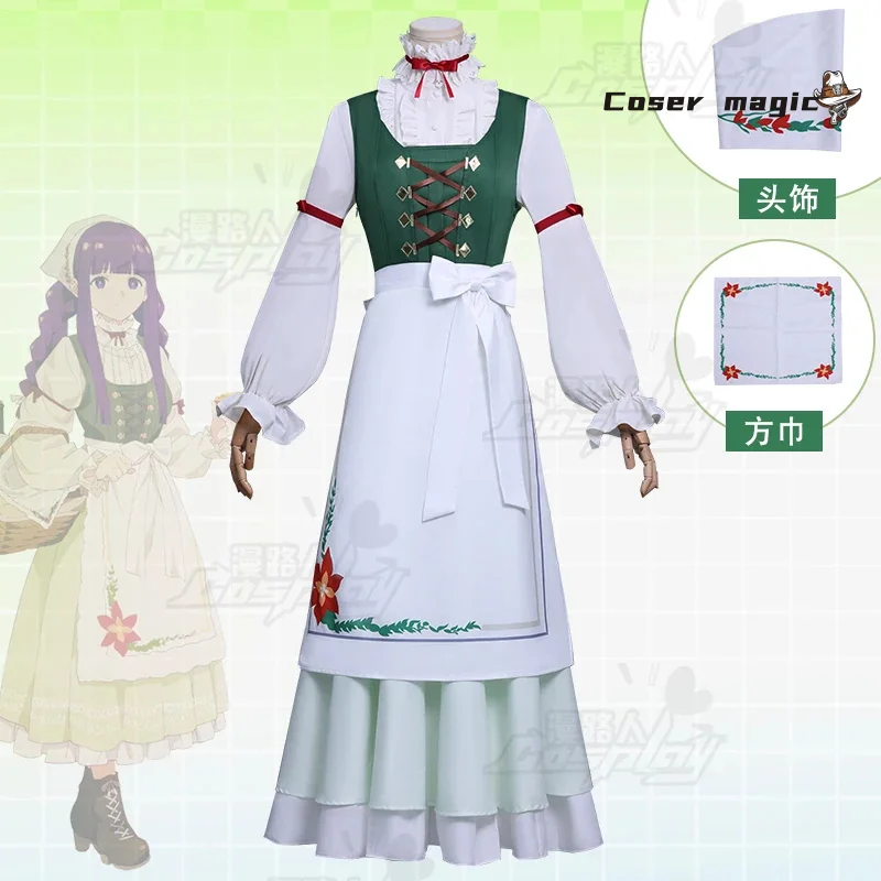 Disfraz de Cosplay de helecho, Anime Frieren: uniforme del final del viaje más allá, fiesta de Carnaval de Halloween, ropa de juego de rol de Navidad